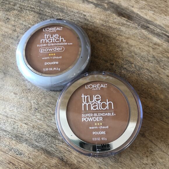 (2) L'Oreal W8 Warm Creme Cafe True Match Super-Blendable Pressed Powder - Picture 1 of 5
